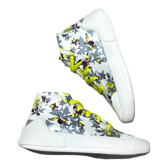 Adidas Stella McCartney Treino Floral Hightop Sneakers Yellowfy1180 Size 6 NWT - Picture 13 of 14